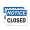 Signmission Closed, 10 in W x Rectangle, Vinyl Decal OS-2PACK-NS-D-710-L-10681 - alternate 1